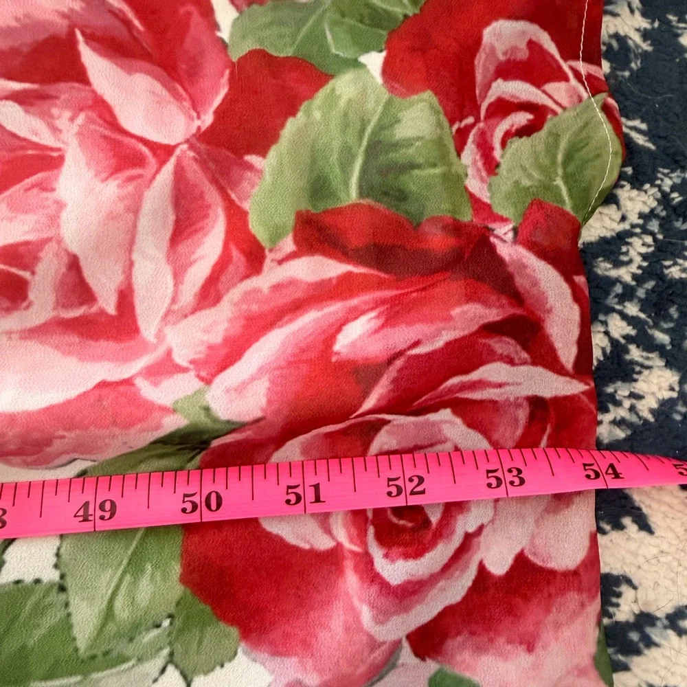 Meshki Ella Strapless Chiffon Maxi Dress - Rose Print. - Picture 7 of 8